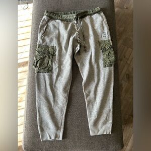 Ralph Lauren Gray Cargo Pants with Green Pockets